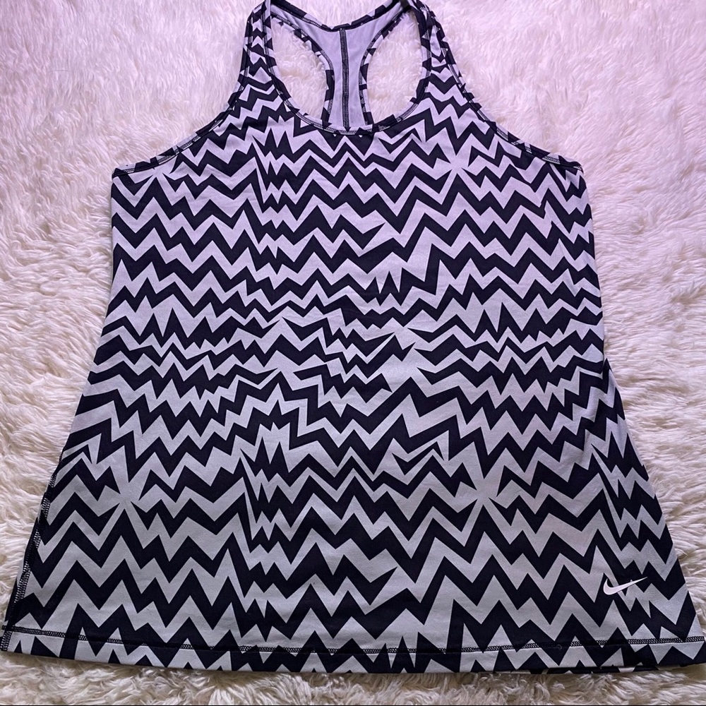 Womens Nike Dri-fit abstract chevron racer back tank